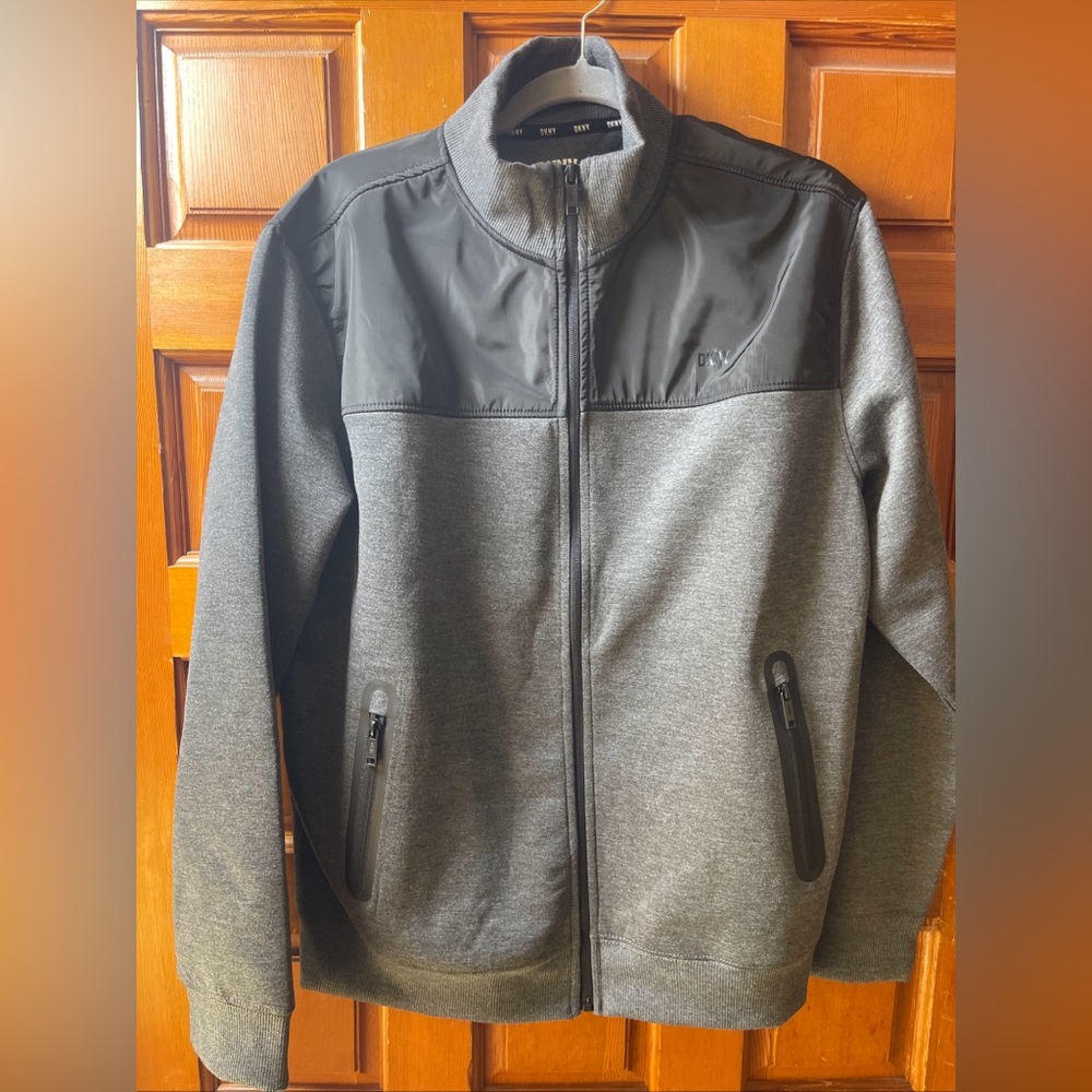 DKNY Black and Gray Lightweight Jacket
